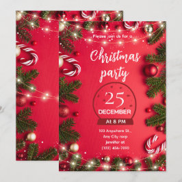 Julfestlig Julfestinladan Inbjudningar