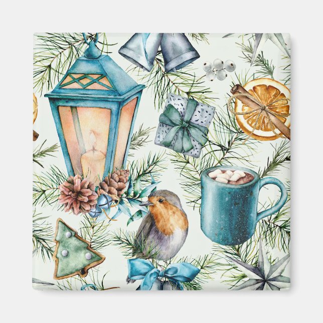 Julfestliga Dekorationer Magnet (Framsidan)