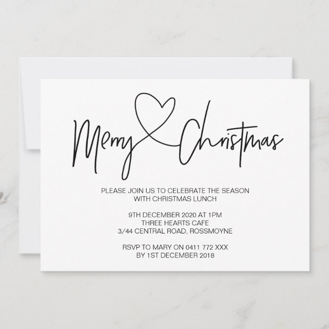 Julfestsinbjudan till jul Lunch Inbjudan (Framsida)