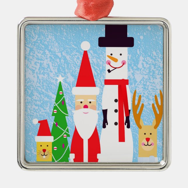 Julfigurer Julgransprydnad Metall (Framsidan)
