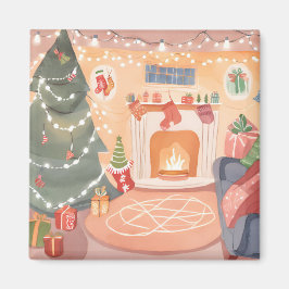 Julfiktiv vattenfärg magnet