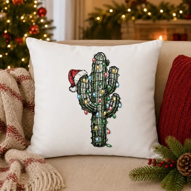 Julfikus med lampor  kudde (Skapare uppladdad)