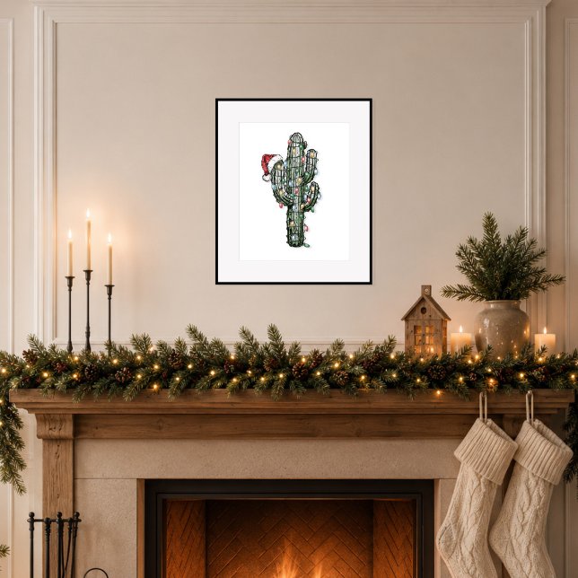 Julfikus med lampor poster (Bring quiet holiday charm to your home.)