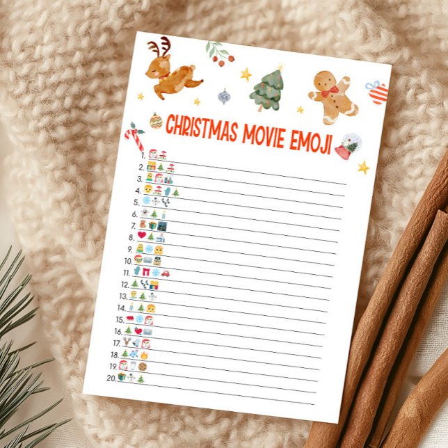 Julfilm Emoji-spel Julkort (Christmas Party Games )
