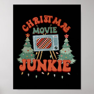 Julfilm Junkie Retro Julgran Chrism Poster