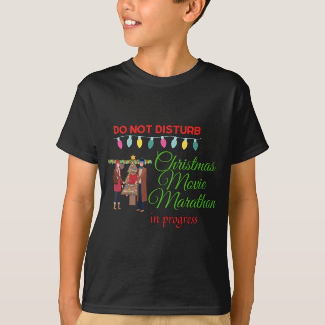 Julfilm Marathon pågår T Shirt (Framsida)