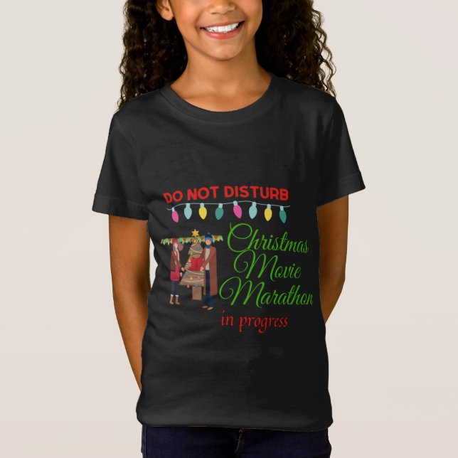 Julfilm Marathon pågår T Shirt (Framsida)