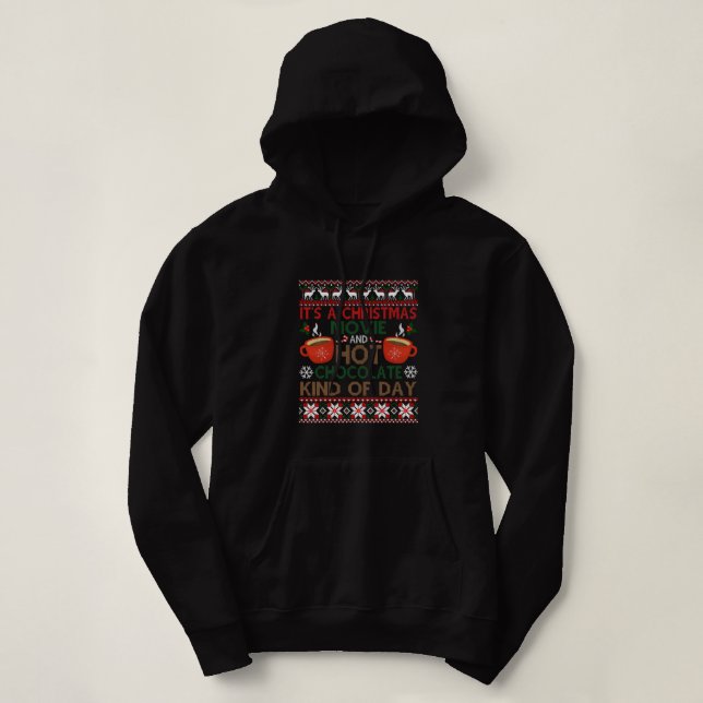 Julfilm och Hett Chocolate Typ av Dag Ugly T Shirt (Design framsida)