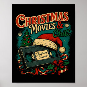 Julfilmer Chill Retro Vhs Högljud Nostalgia Poster
