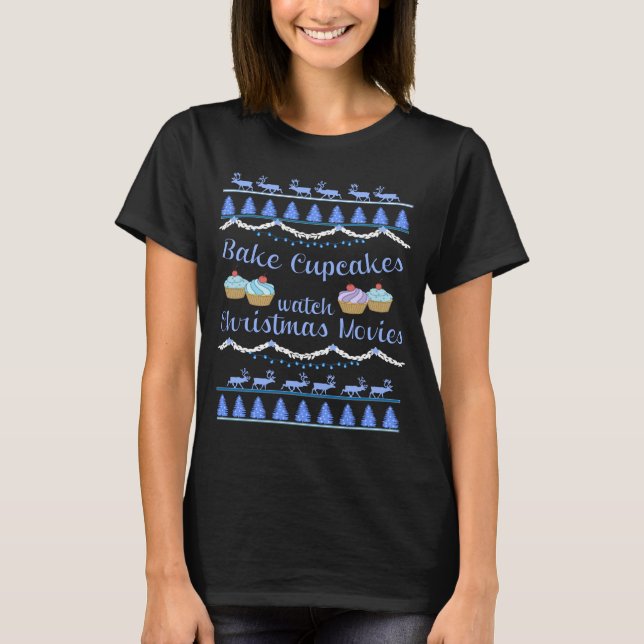 Julfilmer och bakning t shirt (Framsida)