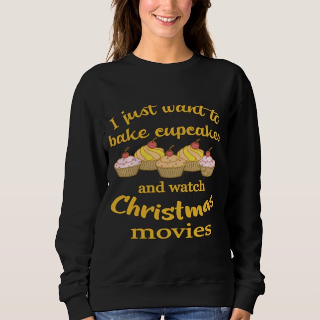 Julfilmer och Cupcakes T Shirt (Framsida)