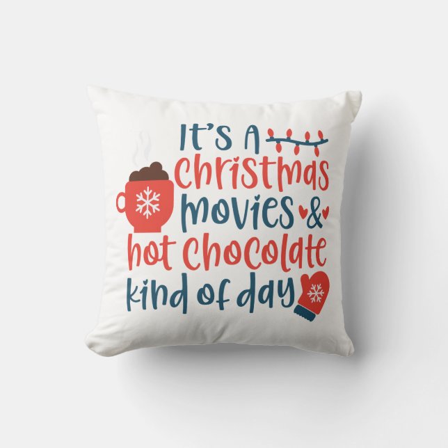 Julfilmer och Hett Chocolate Day Kudde (Framsida)