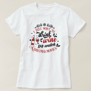 Julfilmer och Vin T-Shirt