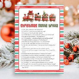 Julfilms Trivia Spel Julkort