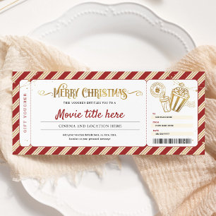 Julfilmsnatt presentkort voucher inbjudningar