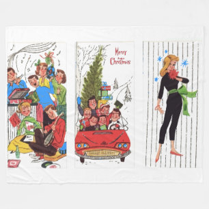 Julfilt med stor vintage fleecefilt