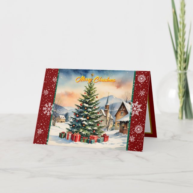 Julfin, vacker, gammal samling kort (Framsida)