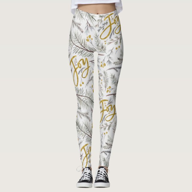 Julfir Grenar Leggings (Framsida)