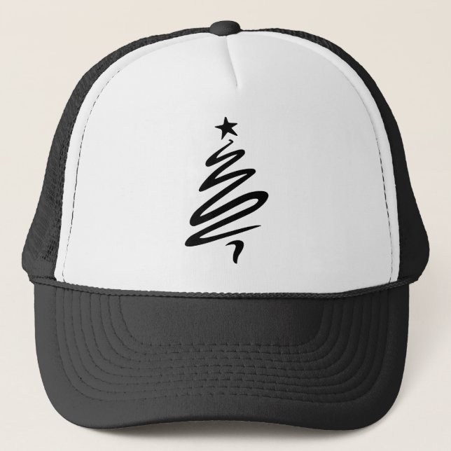 Julfir Star fjättrad tre Träd Keps (Framsida)