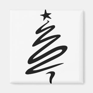 Julfir Star fjättrad tre Träd Magnet