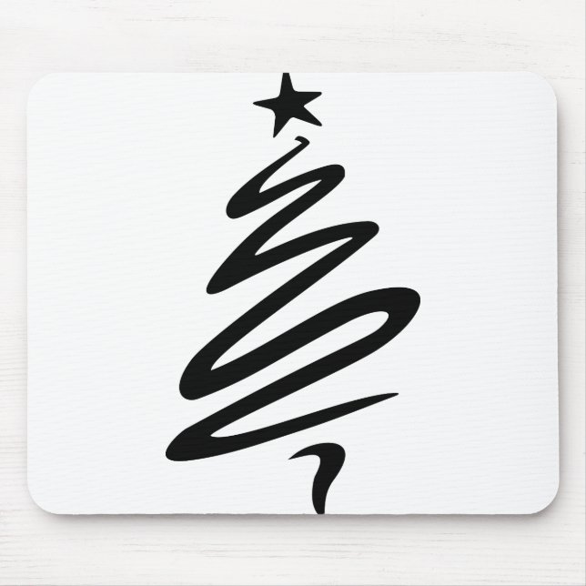Julfir Star fjättrad tre Träd Musmatta (Framsidan)