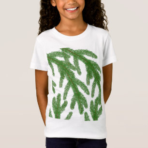 Julfir Träd Grenar T Shirt