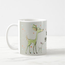 Julfirande Gröna Hjortar Högtider Söt Kaffemugg
