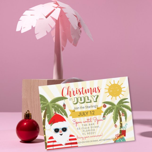 Julfirande inbjudan, rolig sommarfest Inbjudan (Skapare uppladdad)