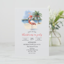 Julfirande med Företagets Namn Flamingo Inbjudningar