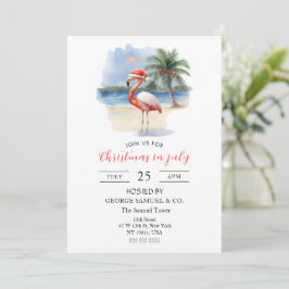 Julfirande med Företagets Namn Flamingo Inbjudningar