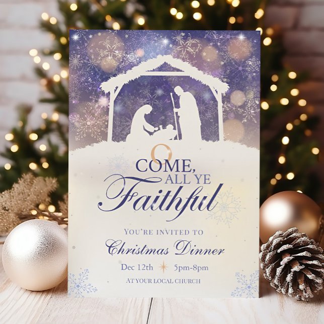 Julfirande med Jesu födelse Katolsk Inbjudningar (Skapare uppladdad)