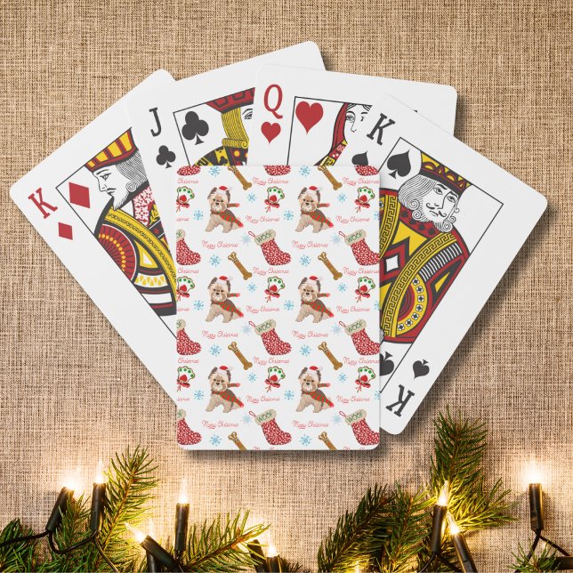 Julfirande med Yorkie  Casinokort (Skapare uppladdad)