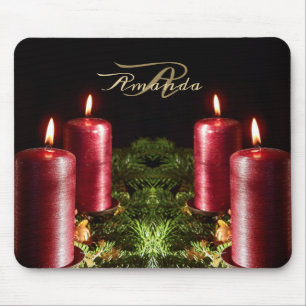 Julfirande Röda Ljus Vinterlov Musmatta