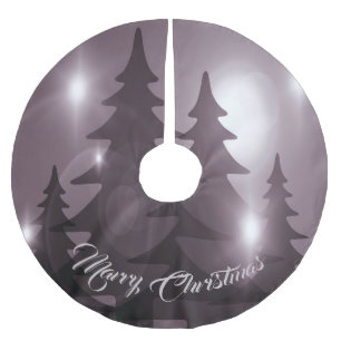 Julfirande Rosa Träd Lila Elegant Julgransmatta Borstad Polyester