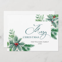 Julfirande Vattenfärg Julbär Julhälsning