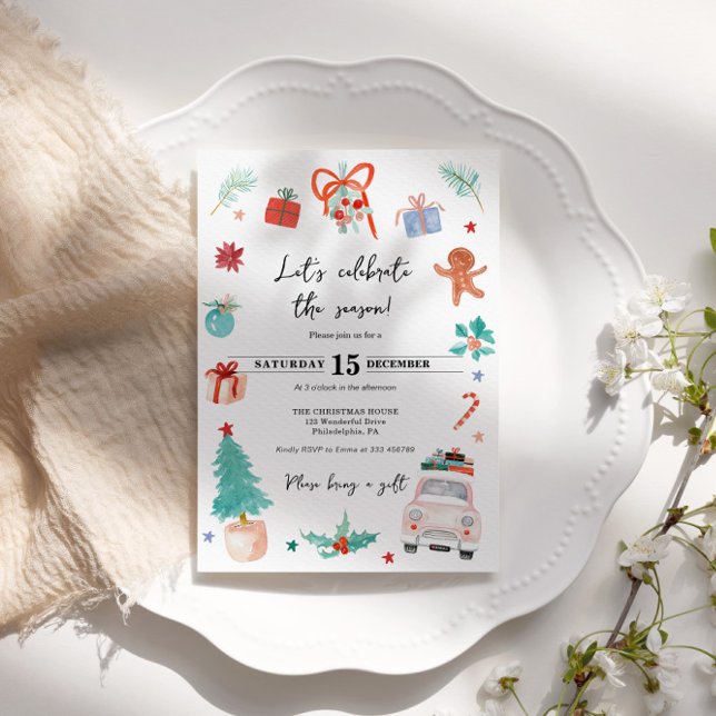 Julfirandesäsongen i Party Inbjudningar (Skapare uppladdad)