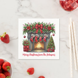 Julfireplace Pappersservett