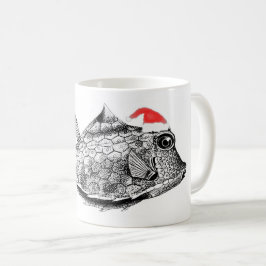 Julfisk (kastanj) med Santa Hat Kaffemugg
