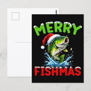 Julfiske: Festive Angling Roligt 2025 Vykort