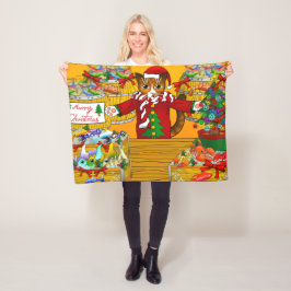 Julfiskmarknaden Stall Cat Fleecefilt