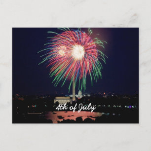 Julfjärde Fireworks, Washington DC Vykort