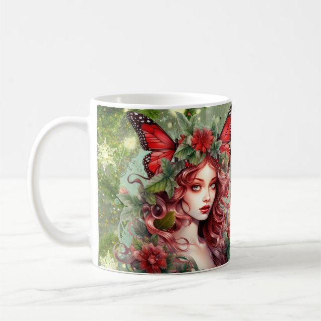 Julfjäril Fairy Kaffemugg (Vänster)