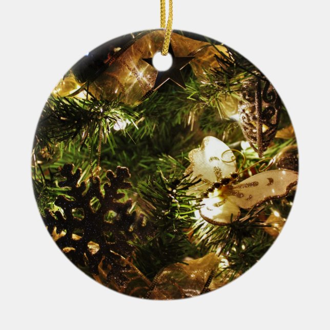 Julfjäril Julgransprydnad Keramik (Framsidan)