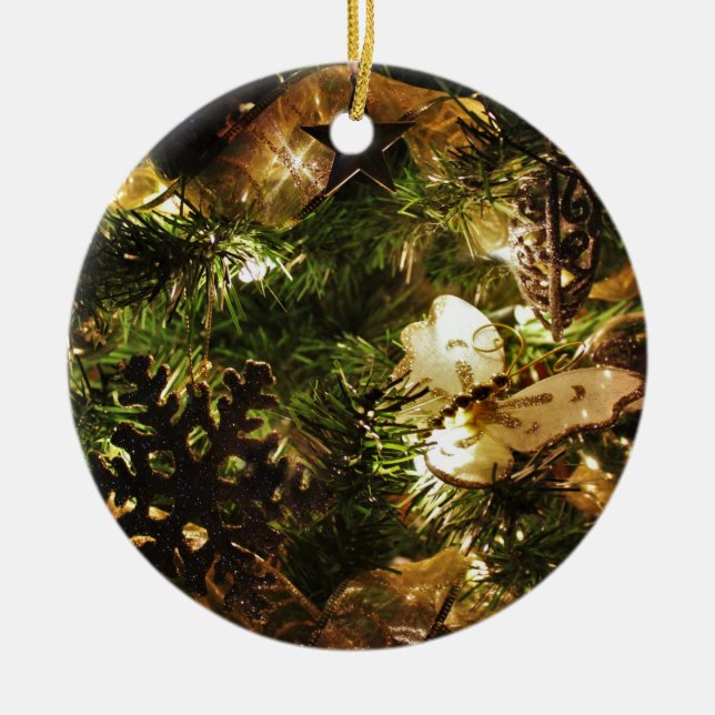 Julfjärilen Julgransprydnad Keramik (Framsidan)