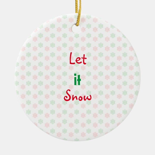 Julflakornamet i snö julgransprydnad keramik (Framsidan)