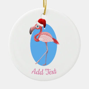 JulFlamingo. Julgransprydnad Keramik