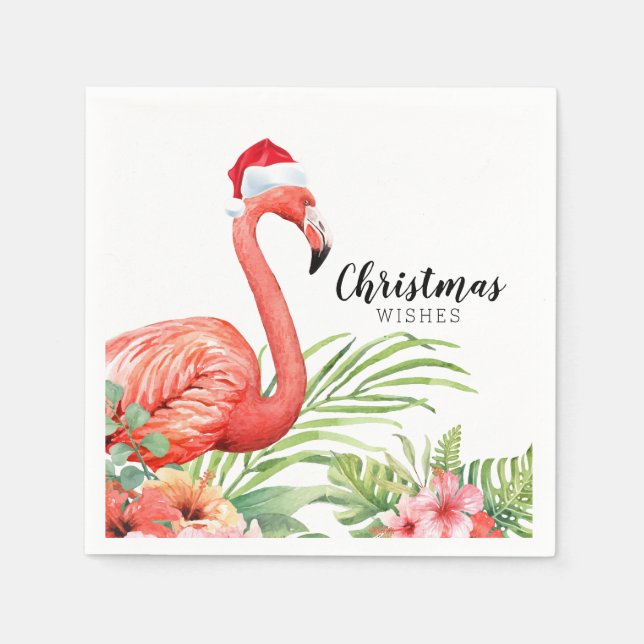 Julflamingo | Julönskningar | Papper Pappersservett (Framsidan)