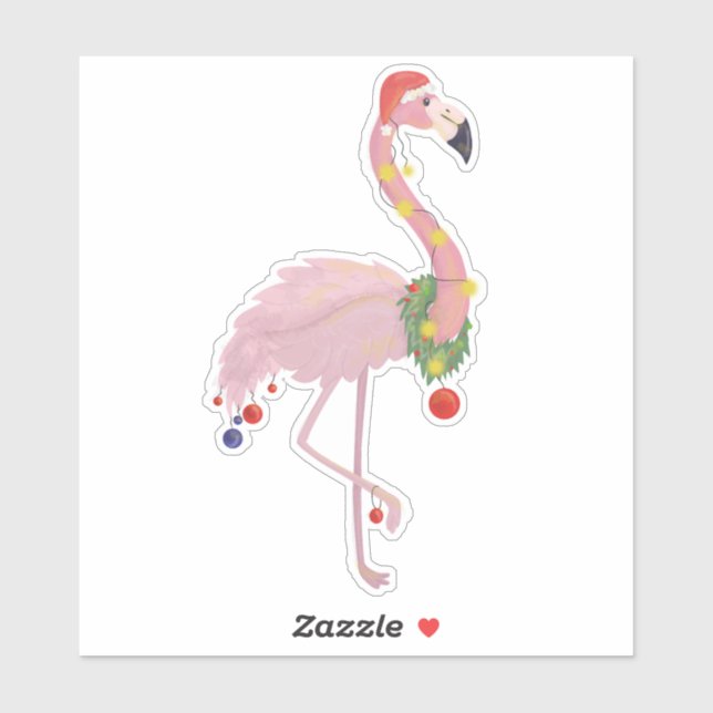 Julflamingo Klistermärken (Ark)