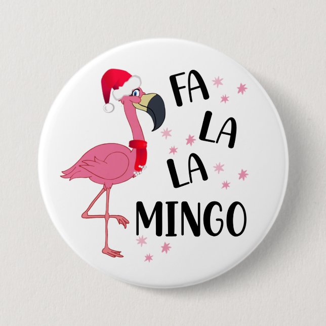 Julflamingo-knapp Knapp (Framsida)