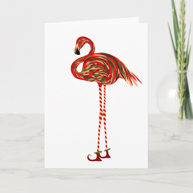 Julflamingo Kort (Framsida)